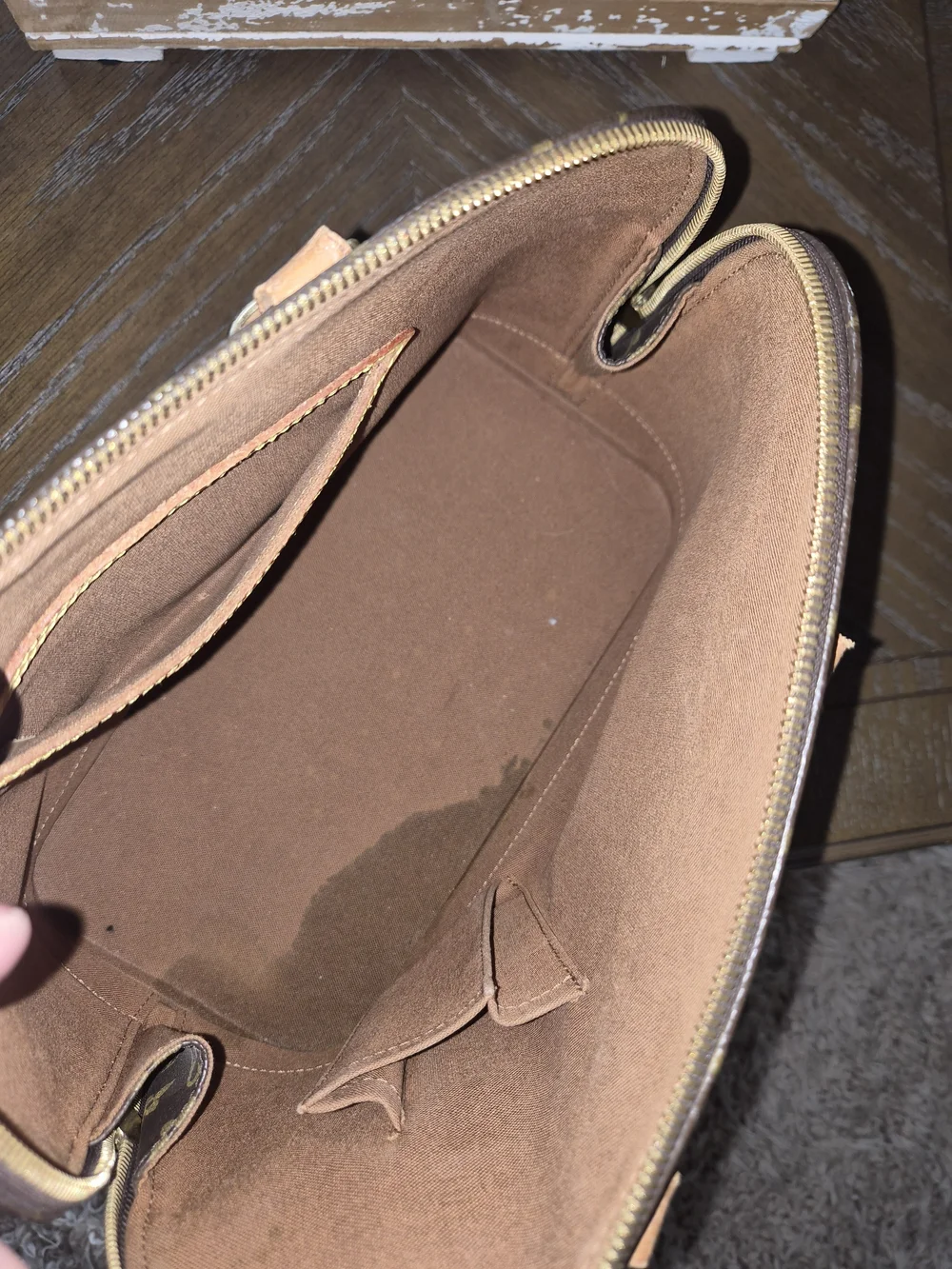 Louis Vuitton Monogram Alma Handbag in Brown and Tan